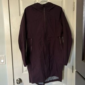 Lululemon rain jacket, size 10, black cherry